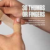 SPORTTAPE Cohesive Finger Tape 2.5cm x 4.5m Beige Self-Adhesive Bandage view 4
