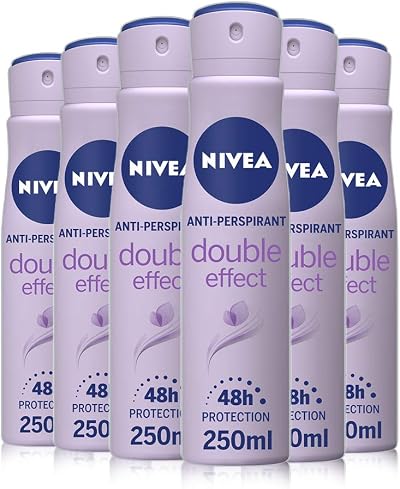 NIVEA Double Effect Anti-Perspirant Deodorant Spray 6x250ml Women 48hr