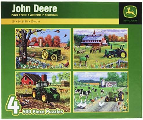 MasterPieces John Deere 4-Pack 500 Piece Jigsaw Puzzles by Greg Giordano