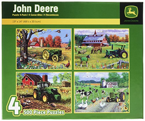 MasterPieces John Deere 4-Pack 500 Piece Jigsaw Puzzles by Greg Giordano