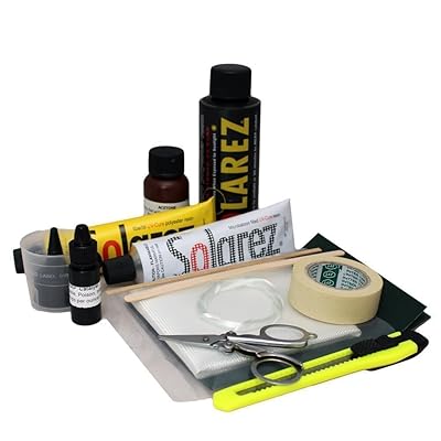 SOLAREZ UV Cure Polyester Pro Travel Kit - Original Surfboard Repair Kit ~ Fastest FIX! Cures with The Sun! for Surf Boards, Wakeboards ~ Eco-Friendly, Made in The USA!
