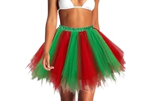 Jewemia Adult Women Tutu Skirt Layered Tulle Skirt Classic Elastic Tutu Skirt Ballet for Women and Girls Festival Cosplay