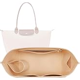 KESOIL Purse Organizer Insert for Longchamp Le Pliage, Tote Bag Organizer | Designed for Longchamp Le Pliage, this tall 9-compartment felt organizer with a zipper pocket keeps your tote organized