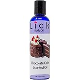 LICK Chocolate Cake Scented Body Oil - Luxurious Hydrating Oil for Radiant Skin, Enriched with Natural Castor, Almond, Jojoba Oils, Vitamin E. Ideal for Women, Daily Care 4 fl oz.