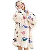 Aemilas Wearable Blanket Hoodie - Warm Sherpa Blanket Sweatshirt as Gifts for Adult Women Mom Men, One Size Fits All