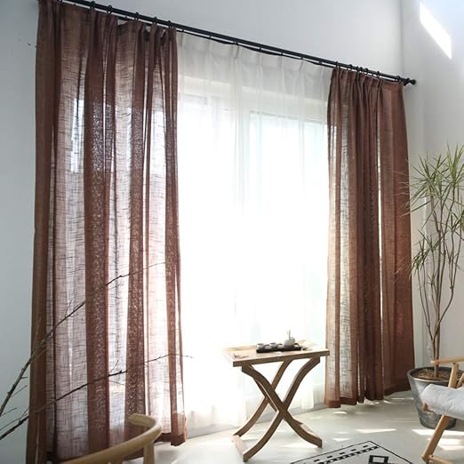 Amazon Com Kele Simple Thick Sheer Curtains Window Curtains