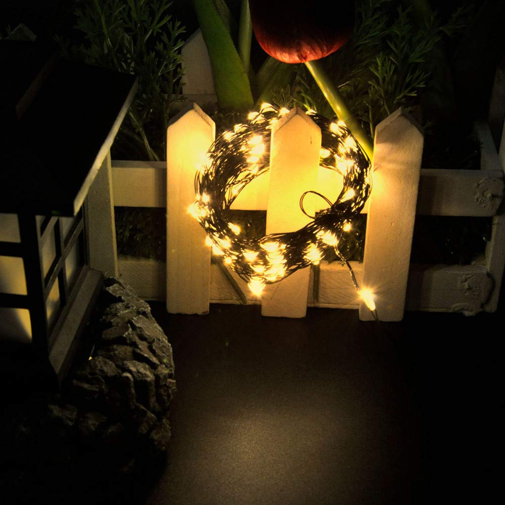 Amazon Com Glumes Solar Fairy Lights With Remote Ip65 Waterproof