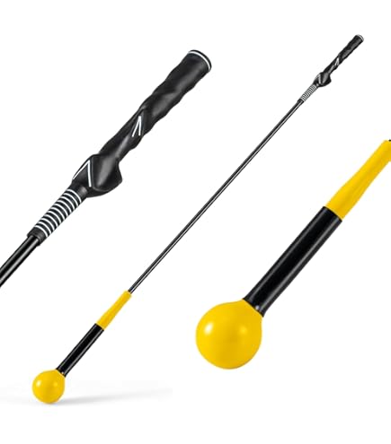 Amazon.com : GYMAX Golf Swing Trainer, Warm-Up Stick with Grip