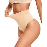 Sayiluxx Tummy Control Shapewear Thong for Women High Waisted Shaping Underwear Seamless Body Shaper Panties
