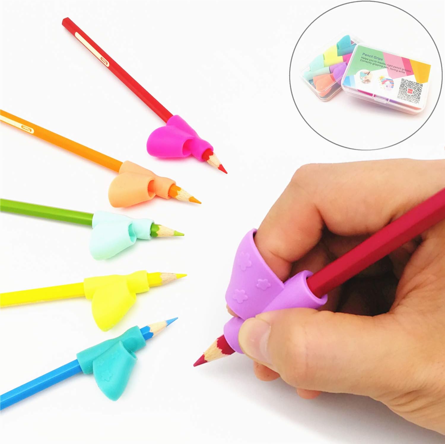 Pencil Grip Holder Writing Aid Grip Posture Correction Training