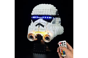Bourvill LED Lights Kit for Lego Storm-Trooper Helmet 75276 - Lights Kits Compatible with Lego 75276 Building Blocks - RC Version (Light Sets without Model)