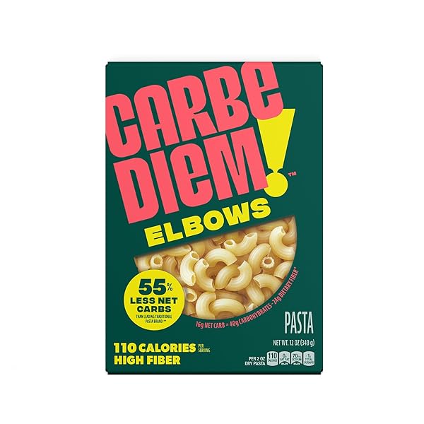 CARBE DIEM!, ELBOWS, LOWER NET CARB PASTA WITH...
