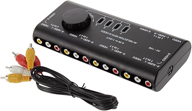 4 en 1 Salida AV Caja de interruptores RCA Interruptor de ...