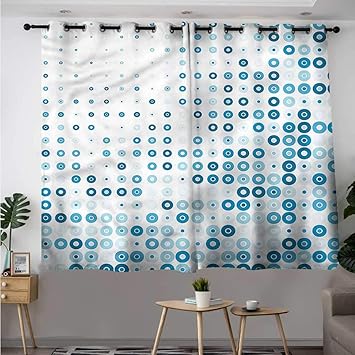 Amazon Com Fbdace Pale Blue Living Room Bedroom Window Curtains