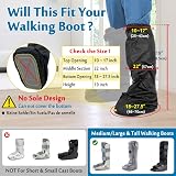 Mybow Walking Boot Cover for Broken Foot Injuries - Black Orthopedic Protector view 2