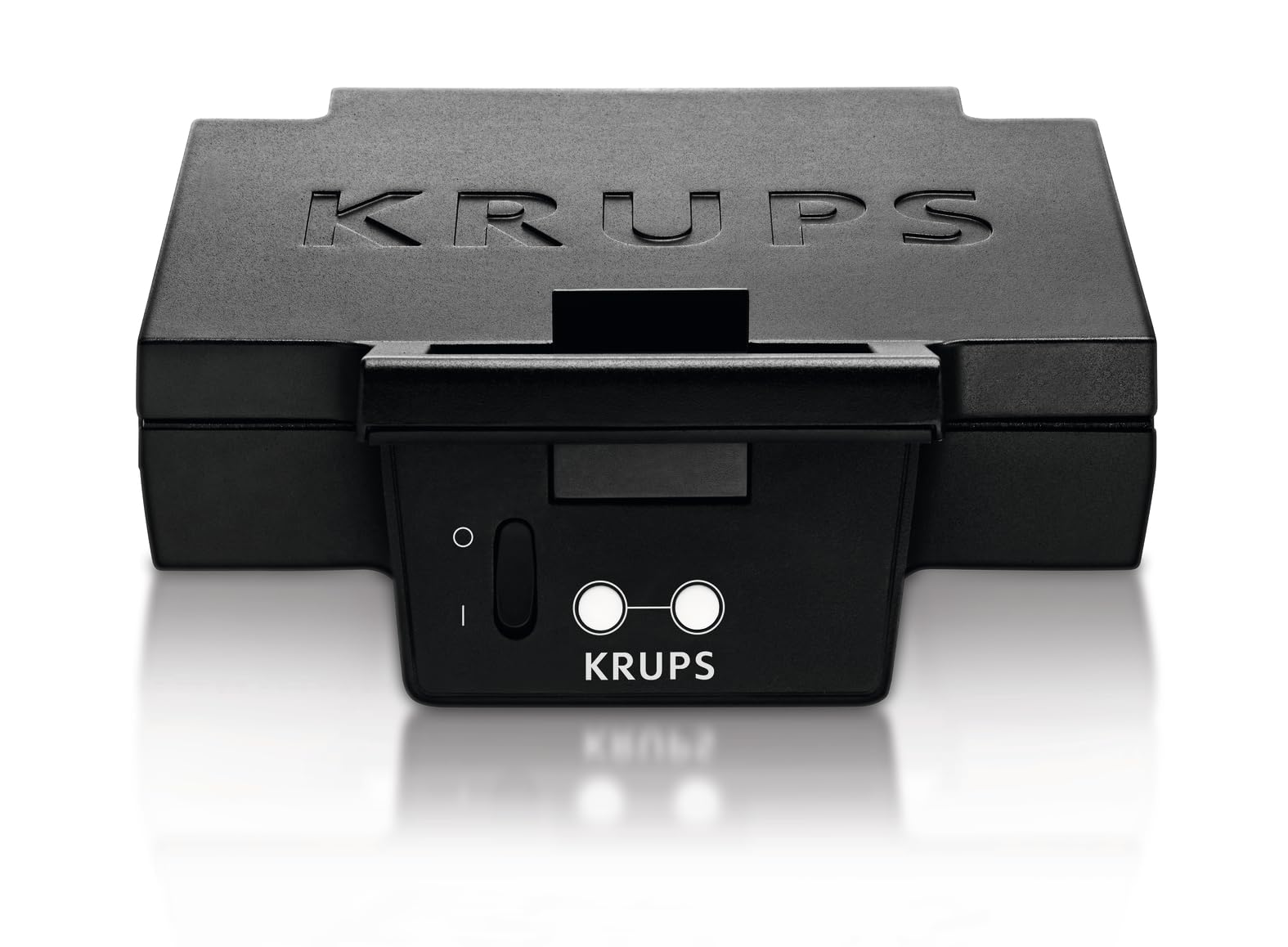 KRUPS FDK461 Sandwichmaker – Dreiecks-Sandwichtoasts, Keramik-Antihaftplatten, 850W, extra tiefe Form für leckere Gourmet-Sandwiches, schnelles Erhitzen, platzsparend, Standard, schwarz