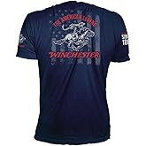 Winchester The American Legend Stars and Stripes Vintage US Flag Graphic T-Shirt for Men