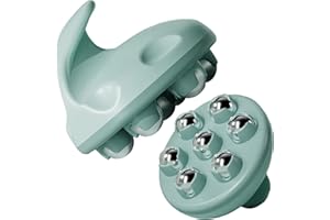 WMM Hand Held Massager, Full Body Massage Tool with Roller Ball Massager Manual 360-degree-roller for Muscle Back Neck Joint Foot Shoulder Leg Pain Relief with Portable Design(1 Pack)