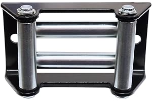 Auto-plaza Winch Roller Fairlead Mount ATV UTV SUV Car Winch Fairlead Replacement (4.3" for 2000LBS)