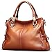 AINIMOER Womens Genuine Leather Vintage Tote Shoulder Bag Top-handle Crossbody Handbags Large Capacity Ladies' Purse