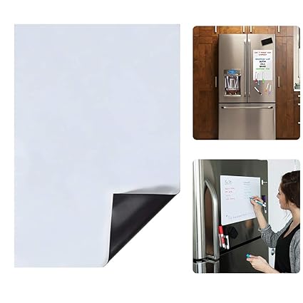 Outgeek Kids Fridge Whiteboard Portable Magnetic Dry Erase Board with 2 Dry Erase Marker