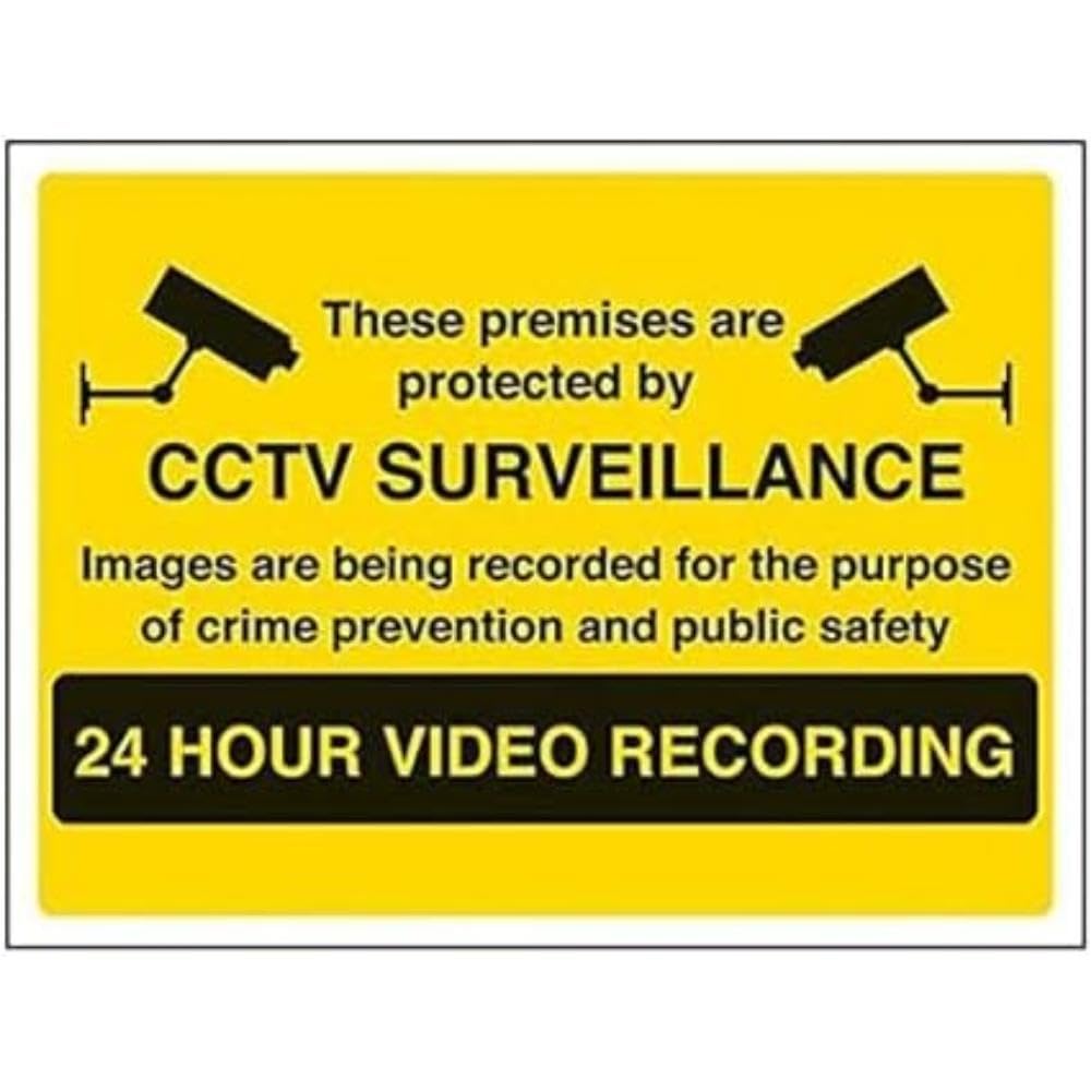 V Safety Eco Friendly Warning Security - Images are Recorded for Crime Prevention - 200 x 150 mm Safety Sign