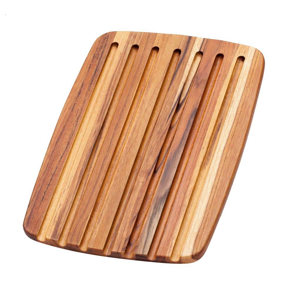 Teakhaus Bread Cutting Board, Teak Wood, Brown, 40.5 x 28 x 1.4 cm