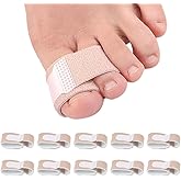 Hammer Toe Straightener Corrector (10Pack), Broken Toe Wraps with Soft Padded for Women & Men Pain Relief, Big Toe Splint Protectors for Overlapping/Crooked/Curled Toes and Align Hallux Valgus