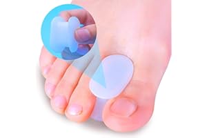 Povihome 10 Pack Toe Spacers Separators(1/2'' Thick), Bunion Corrector Gel Orthotics for Bunion, Overlapping Toes - L Size
