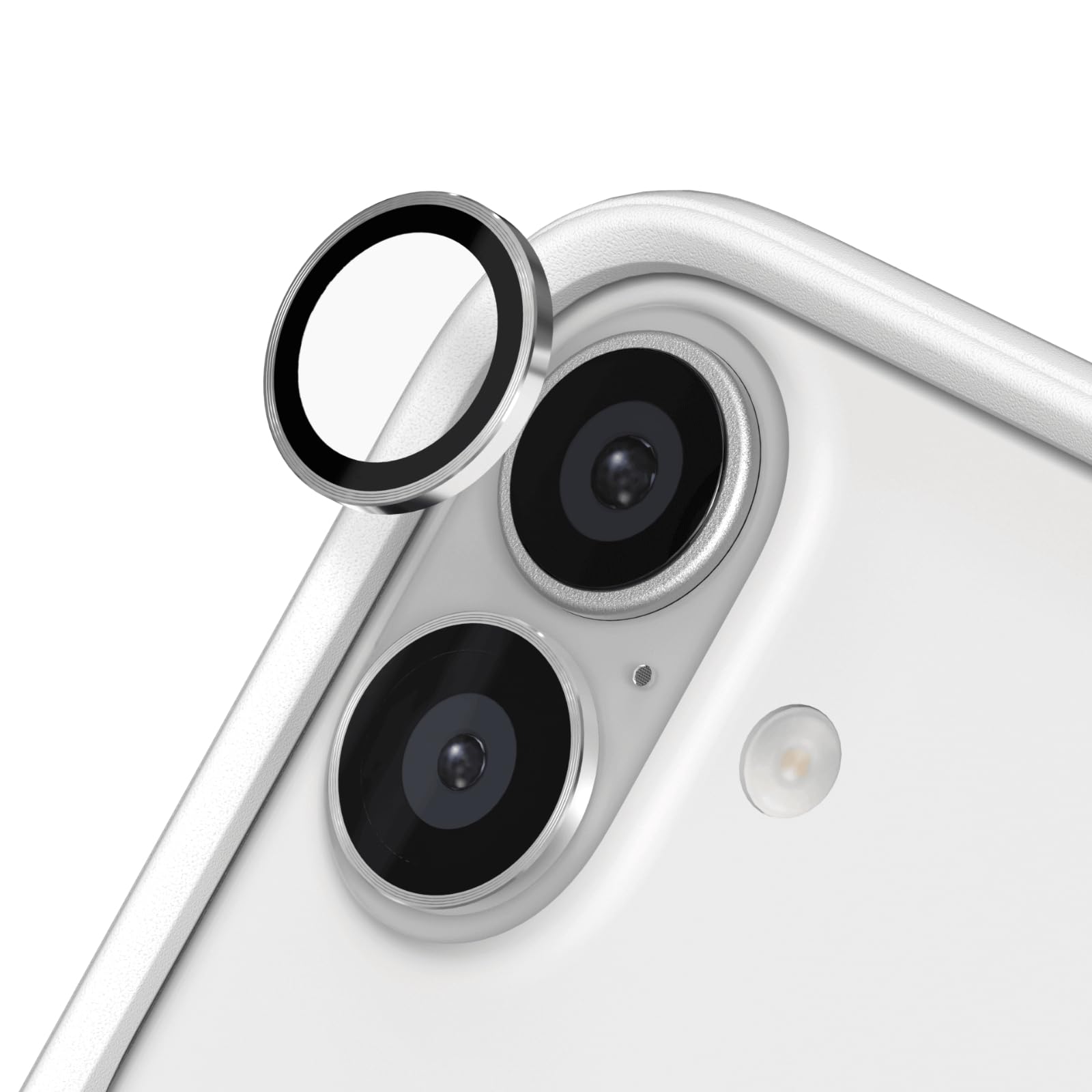 RHINOSHIELD 9H Tempered Glass Camera Lens Protectors Compatible with iPhone 16/16 Plus | Impact and Scratch Resistance, High Clarity, Explosion-Proof Protection, Anti-Fog Technology - Silver