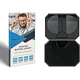 MZWOTO 1 Pack Stick on Bifocal Lenses for Sunglasses Magnified Readers Convert Eyewear into Reading Glasses Reusable, +200