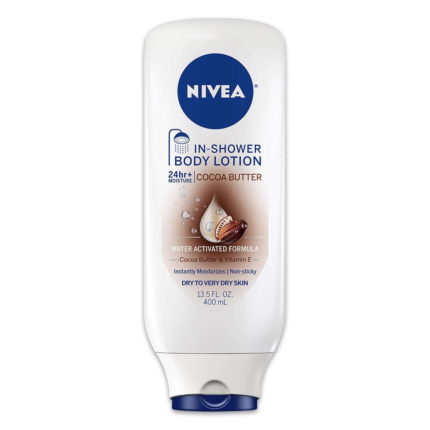 NIVEA Cocoa Butter Care Kit - Body Wash and In-Shower Body Lotion - For Dry to Very Dry Skin - 16.9 fl. oz. & 13.5 fl. oz. : Beauty