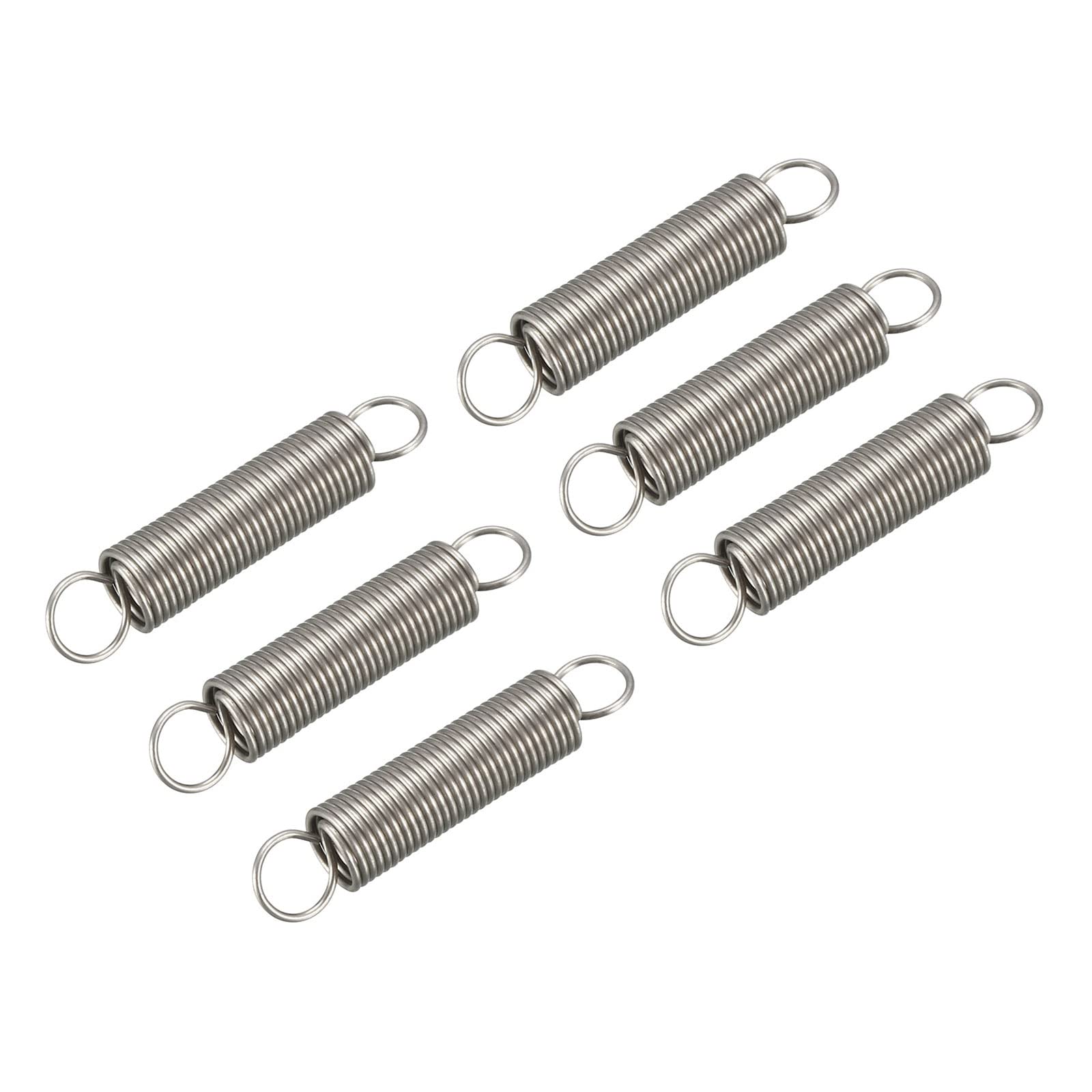 METALLIXITY Extension Spring (0.5x5x25mm/0.02"x0.2"x0.98") 10Pcs, Stainless Steel Tension Spring Wire - for Home Repair Construction Machinery