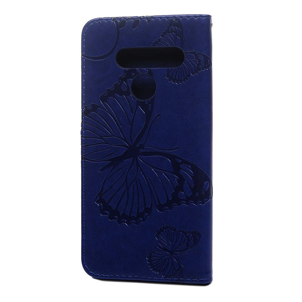 LG-V50-ThinQ-Case-Floral-Butterfly-Wallet-Case-Premium-PU-Leather-Magnetic-Flip-Cover-Shock-Resistant-Flexible-Soft-TPU-Slim-Protective-Bumper-Card-Slots-Kickstand-Lanyard-for-LG-V50-ThinQ