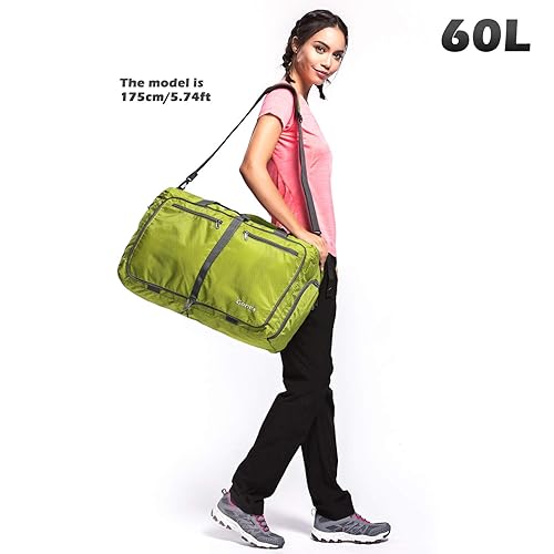 Gonex 60L Packable Travel Duffle Bag Foldable Duffel Bags for