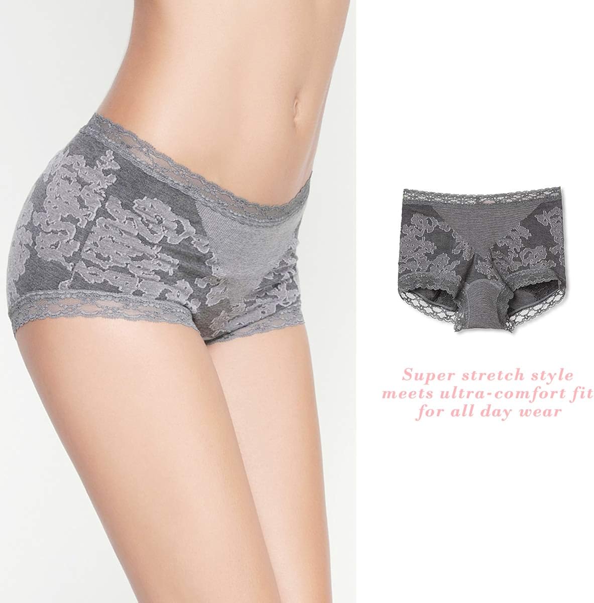 Eve's temptation Women's Cathy Seamless Cotton Boyshort Stretch Comfort Hipster Panty Underwear at  Women’s Clothing store