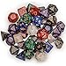 Yellow Mountain Imports 42 Polyhedral Dice, 6 Colors with Complete Set of D4, D6, D8, D10, D12, D20, and D%