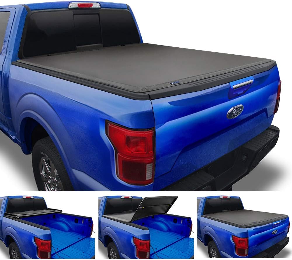 Amazon Com Tyger Auto T3 Soft Tri Fold Truck Bed Tonneau Cover For 1999 2016 Ford F 250 F 350 Super Duty Styleside 8 Bed Tg Bc3f1025 Black Automotive