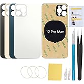 UooFide Rear Back Cover Screen Glass Replacement Compatible with iPhone 12 Pro Max 6.7-Inches All Carriers (Silver)