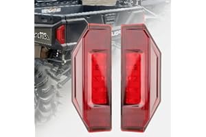 KICRY UTV Ranger LED Tail Lights Rear Brake Stop Taillights Assembly Compatible With Polaris Ranger 900 1000 XP 570 Full Size Brutus HD General Accessories 2015-2020 Replace OEM # 2412774(2pcs-red)