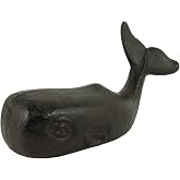 Heavy Cast Iron 3D Sperm Whale Doorstop Nautical/Sea Life/Beach House Door Decor