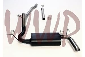 MVP AUTO PARTS Performance SS409 Stainless Steel Cat Back Catback Exhaust Muffler System Kit Compatible With 07-20 Jeep Wrangler JK 3.6L/3.8L 2 Door & 4 Door