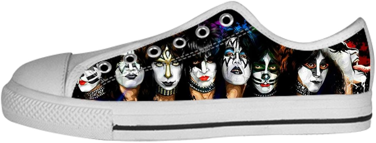 BLYO Custom Rock Band Kiss Band Canvas Shoes Hightop