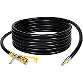 GASPRO 12ft RV Propane Quick Connect Hose - Low Pressure Extension Hose with 1/4" Disconnect Fittings - Ideal for Gas Grills,