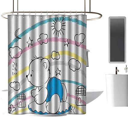 Amazon Com Shower Curtains For Bathroom Sunflower Bear Children