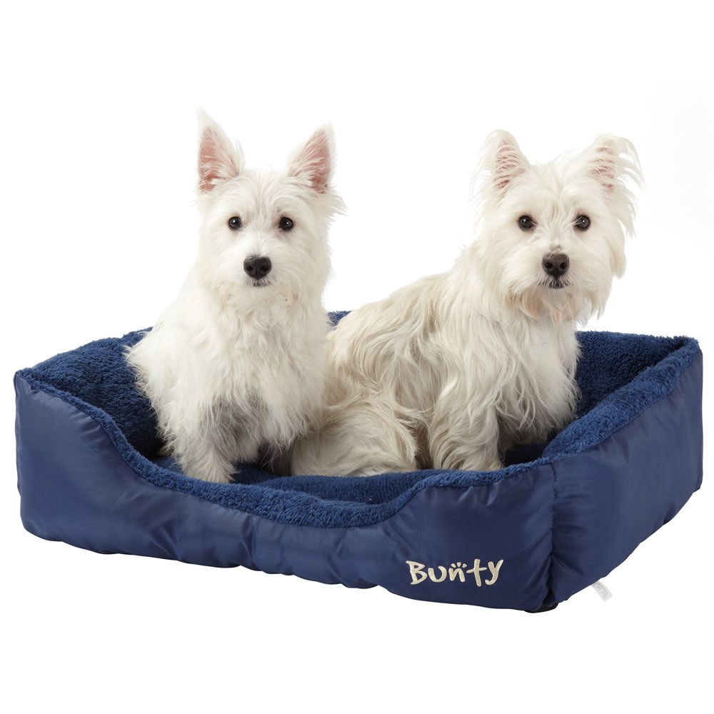 Deluxe Soft Washable Dog Pet Warm Basket Bed Cushion with Fleece Lining Blue Large Amazon