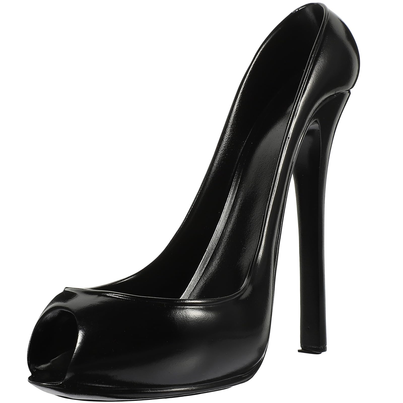 Tomaibaby High Heel Wine Bottle Holder Shoe Wine Rack Holder Wine Countertop Storage Stand for Kitchen Restaurant and Bar Black