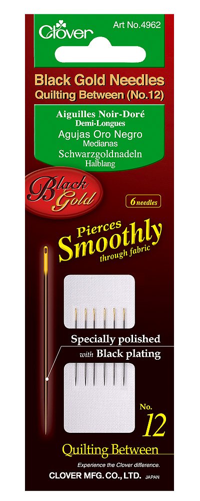 Clover Black Gold Needles: Quilting/Betweens No 12