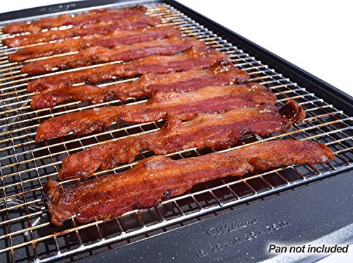 image for KITCHENATICS Commercial Grade Stainless Steel Cooling Rack, Thick-Wire