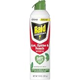 Raid Essentials Ant, Roach &amp; Spider Killer Bug Spray, Rosemary Mint, 10 oz | Essential Oils Quickly Kill Insects, Child &amp; Pet Safe When Used As Directed, Indoor Use